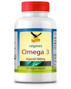 Veganes Omega 3 Algenöl 500mg, 120 vegane Kapseln