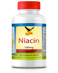 Vitamin B3 Niacin a 100mg, 180 veg. Kapseln